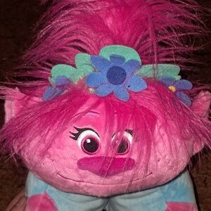 Dream works Trolls Pillow pet poppy with Pink Hair